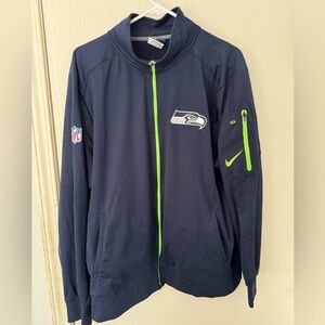 Men’s Seattle Seahawk zippered jacket size large